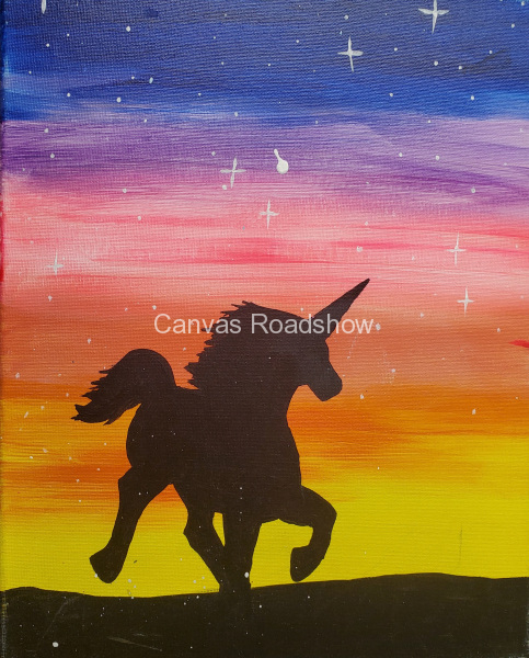 Kids Canvas painting w/ glow in the dark paint! – The Canvas Roadshow