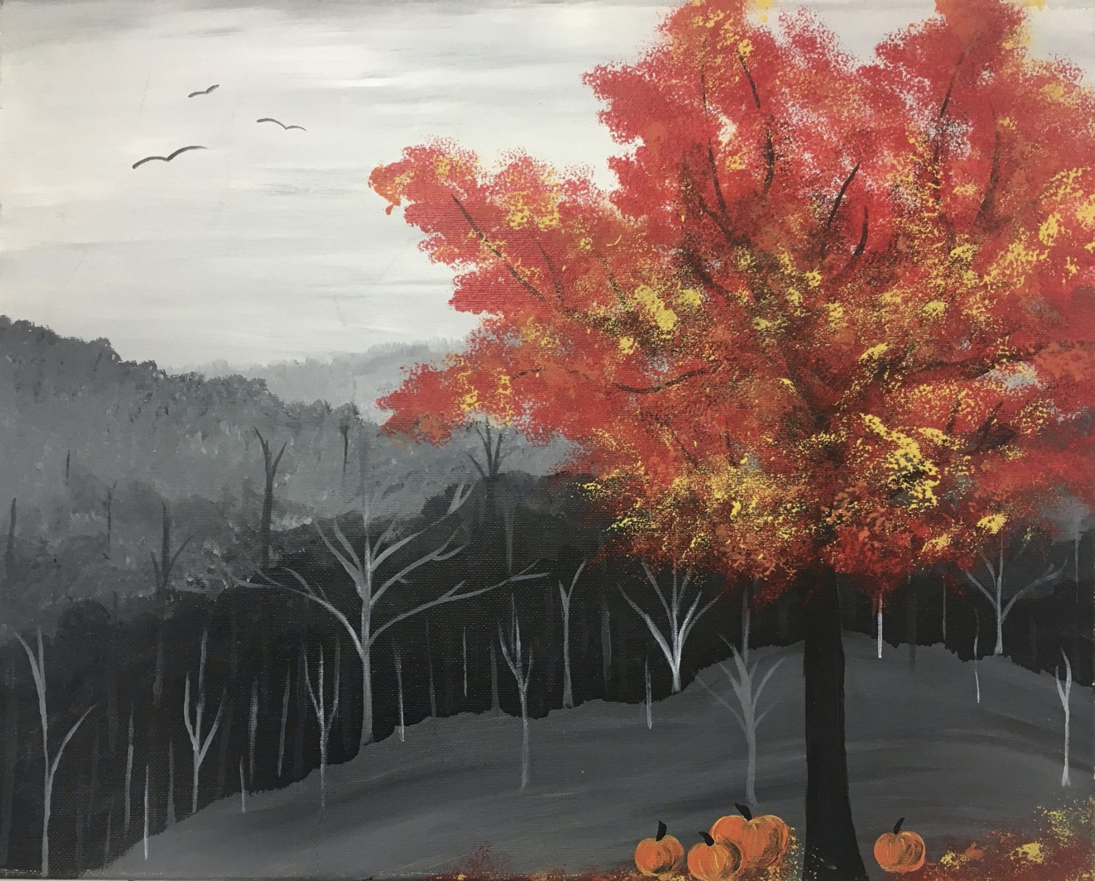 fall trees painting